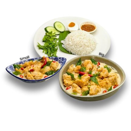 Nasi Putih Ayam Dadu Buttermilk