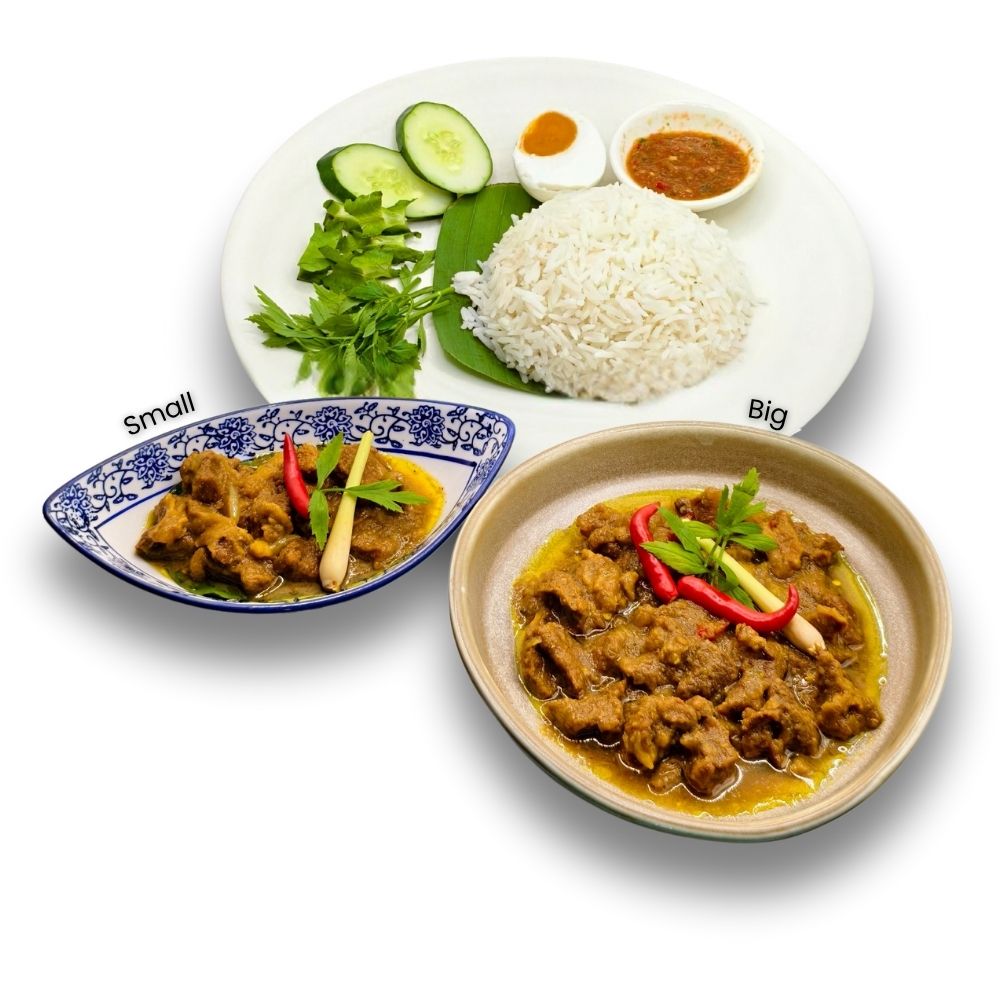 Nasi Putih Kambing Masak Asam ala Utara