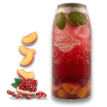 Peach Pomegranate Mint Soda