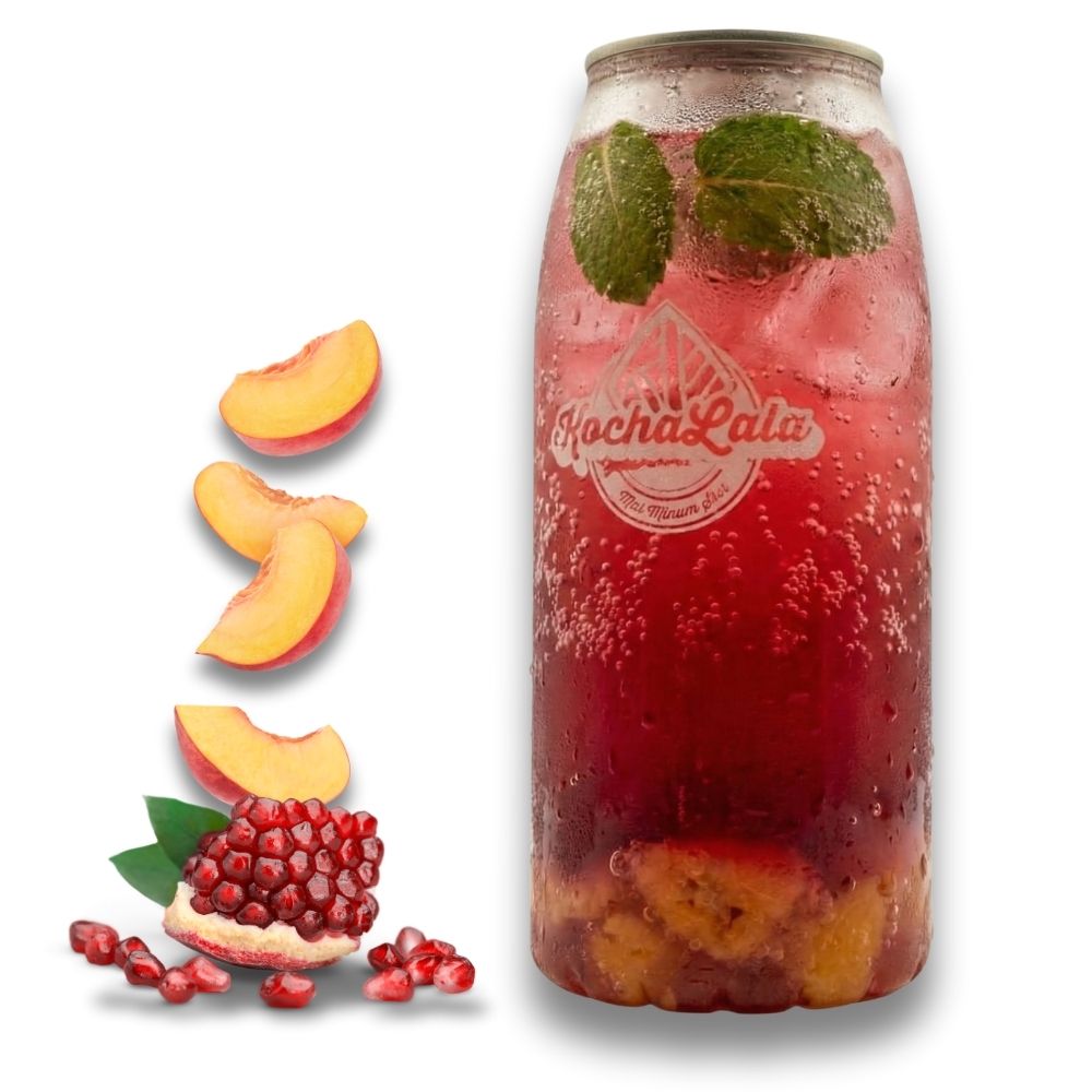 Peach Pomegranate Mint Soda