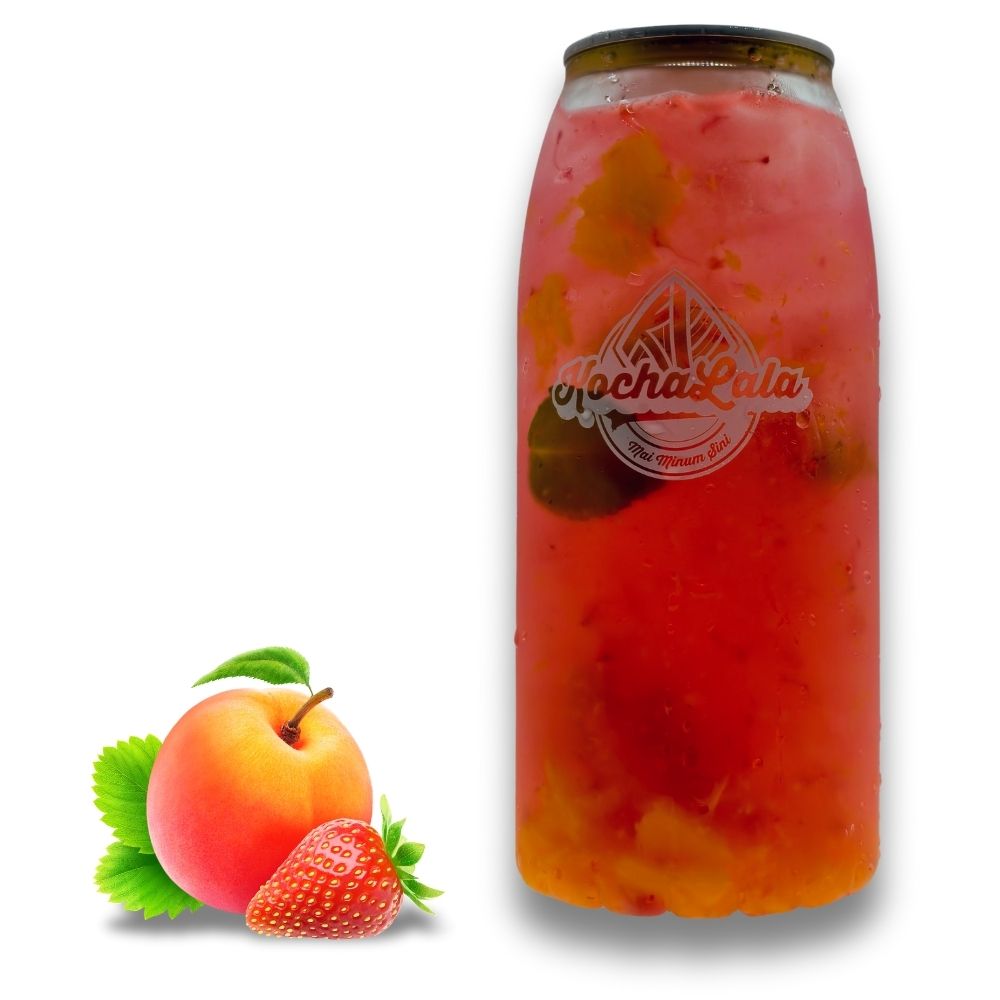 Peach Strawberry Mint Soda